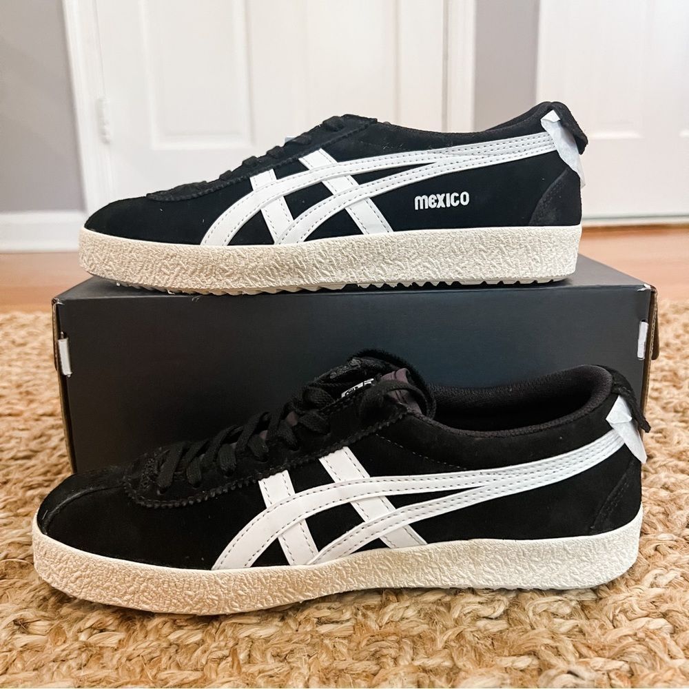 NWT Onitsuka Tiger Mexico Delegation Sneakers Black White Sz Men 5.5/Women 7 - Picture 9 of 15